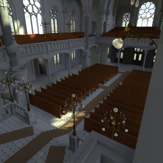 Virtuální rekonstrukce olomoucké synagogy
